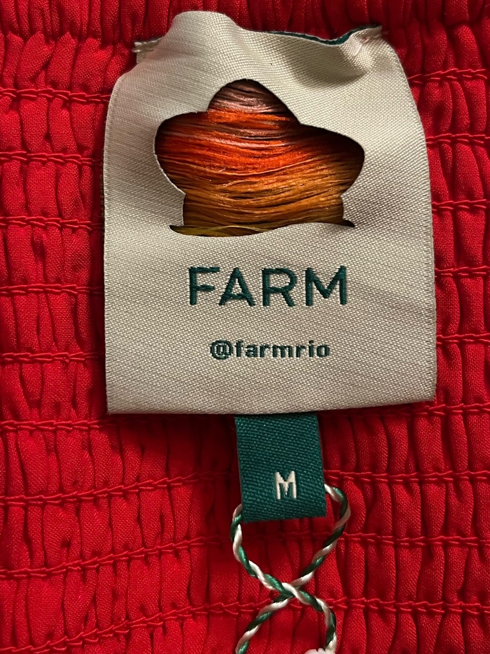 Farm Rio Red Ainika Shell Crop Top - Picture 6 of 7